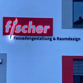 LED Buchsttaben auf einer gekanteten Dibondhaube