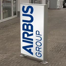 Aufsteller zweiseitig Scheibe