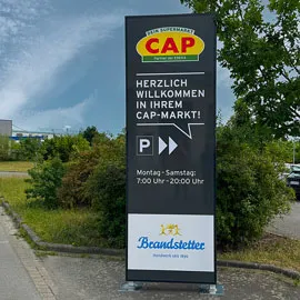 Pylon gerade Ausführung Scheibe Foliert