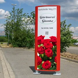 Aufsteller gewölbt LED-Beleuchtung