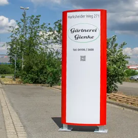 Pylon groß, beleuchtet - Profil nach RAL lackiert - zum Aufschrauben auf Betonfundament