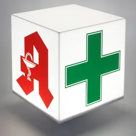 Acrylglaswürrfel fürr Apotheken - Apo A oder internationales Kreuz